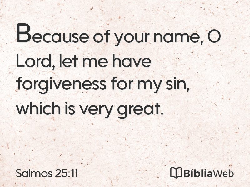 Salmos 25:11 em imagem para compartilhar