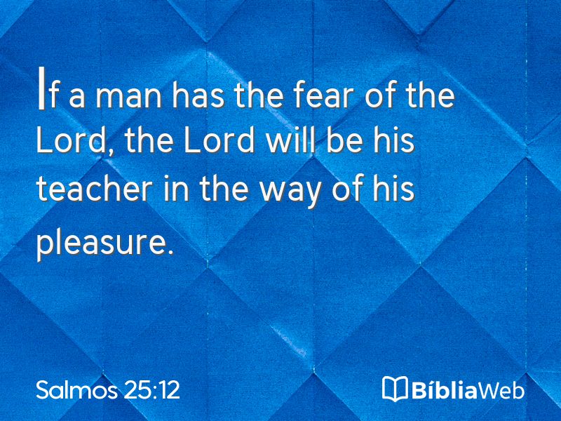 Salmos 25:12 em imagem para compartilhar