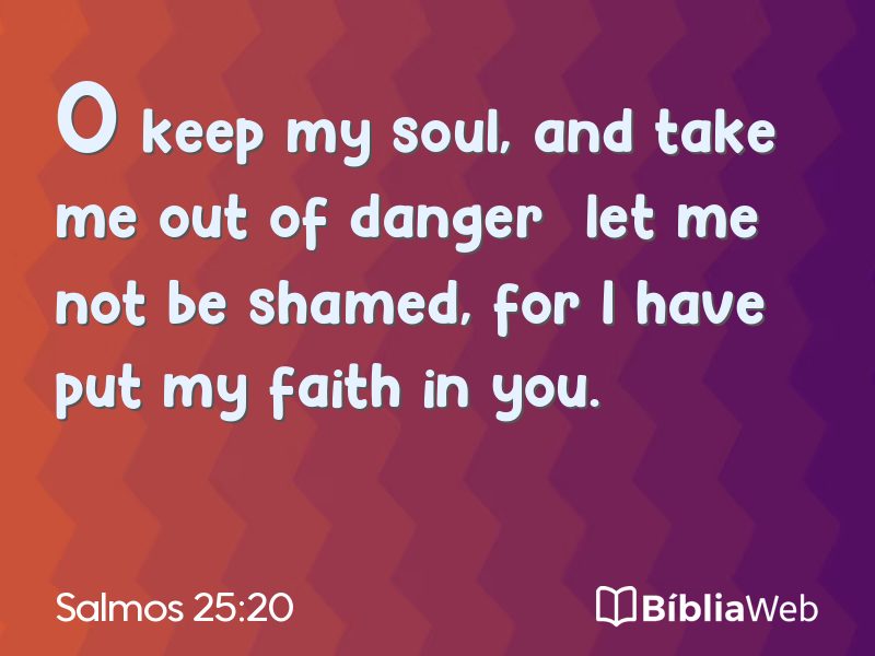 Salmos 25:20 em imagem para compartilhar