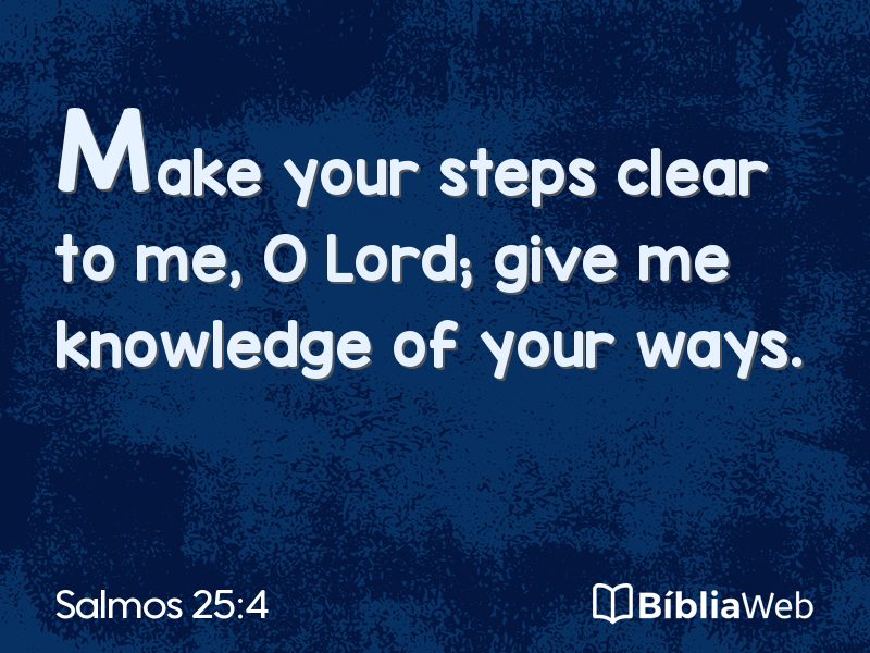 Salmos 25:4 em imagem para compartilhar