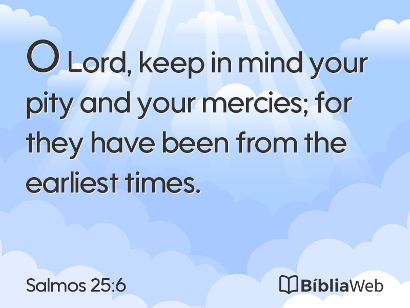 Salmos 25:6 em imagem para compartilhar