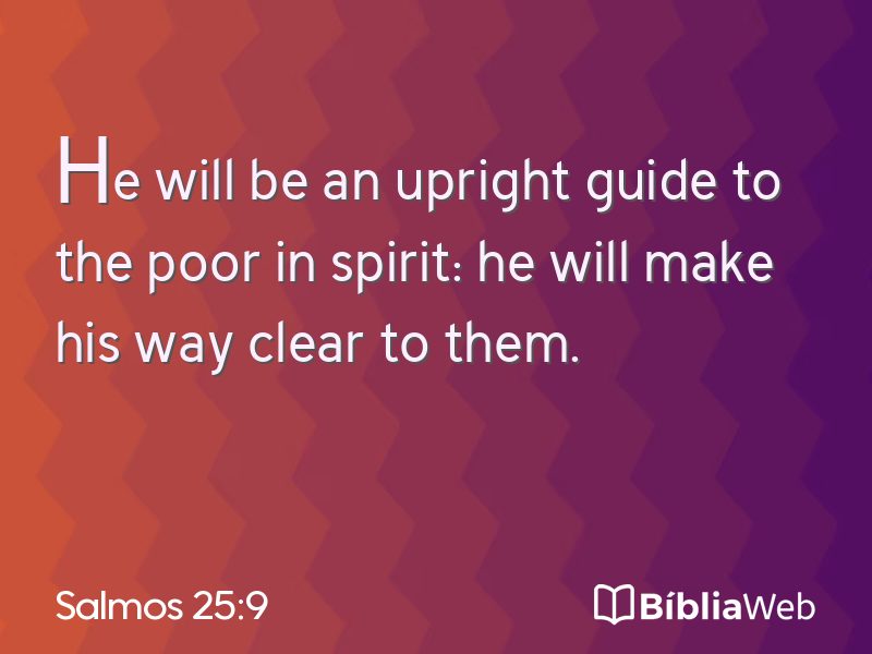 Salmos 25:9 em imagem para compartilhar