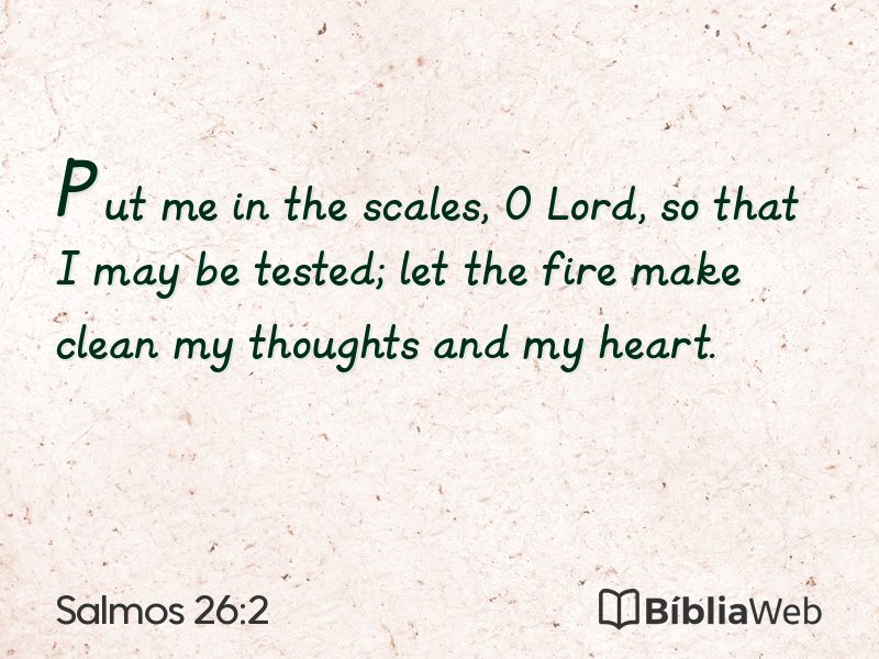Salmos 26:2 em imagem para compartilhar