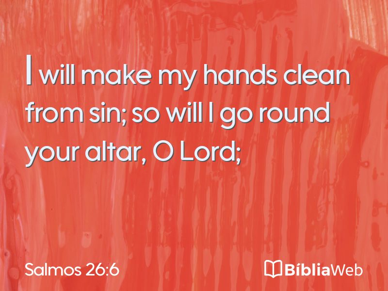 Salmos 26:6 em imagem para compartilhar
