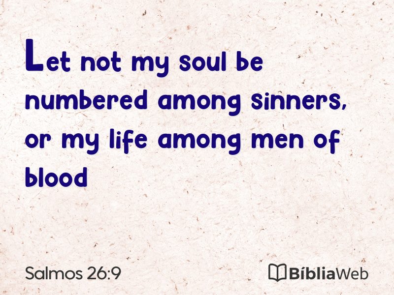 Salmos 26:9 em imagem para compartilhar