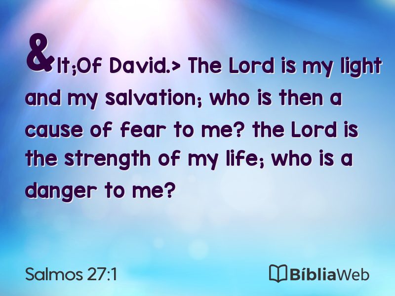 Salmos 27:1 em imagem para compartilhar