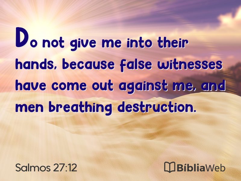 Salmos 27:12 em imagem para compartilhar