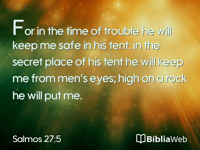 Salmos 27:5 em imagem para compartilhar