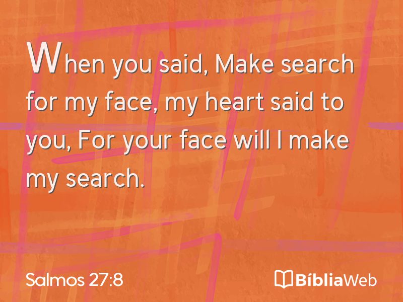 Salmos 27:8 em imagem para compartilhar