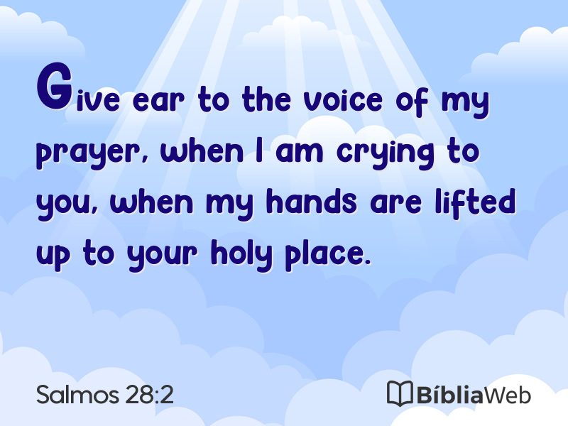 Salmos 28:2 em imagem para compartilhar