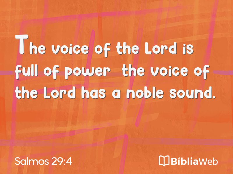 Salmos 29:4 em imagem para compartilhar