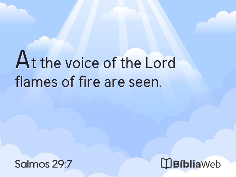 Salmos 29:7 em imagem para compartilhar