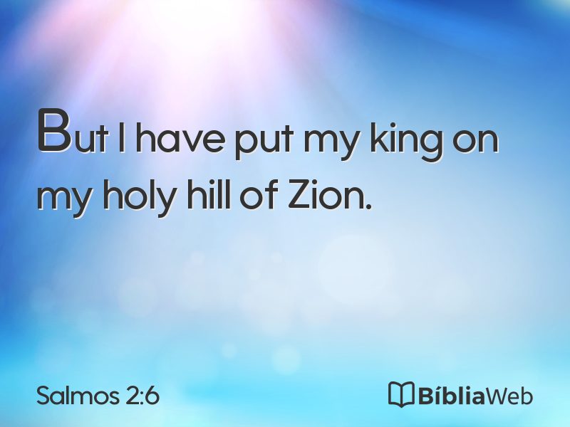 Salmos 2:6 em imagem para compartilhar