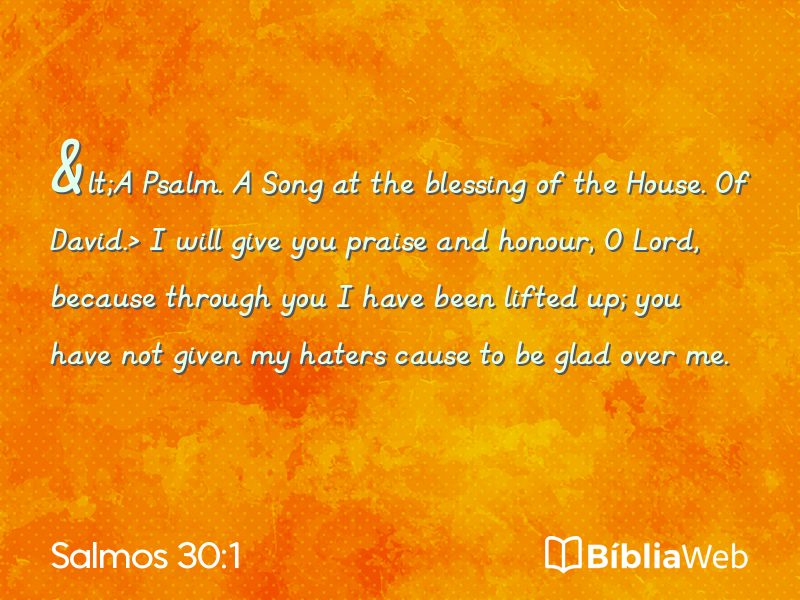 Salmos 30:1 em imagem para compartilhar