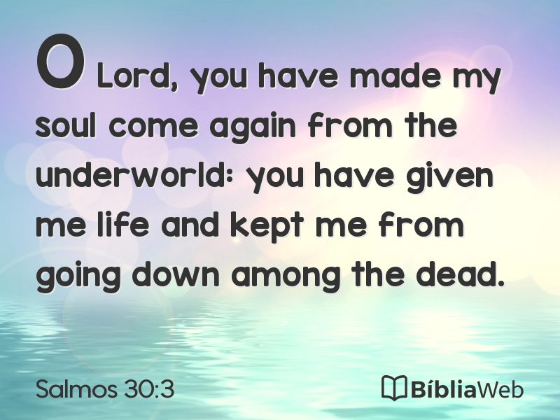 Salmos 30:3 em imagem para compartilhar