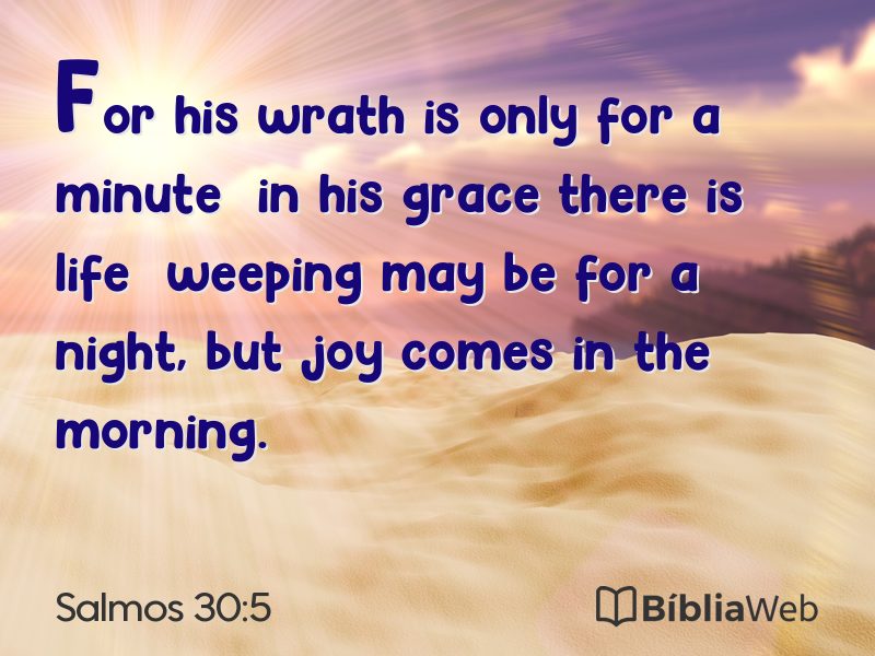 Salmos 30:5 em imagem para compartilhar