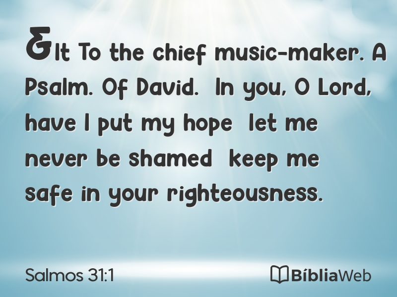 Salmos 31:1 em imagem para compartilhar