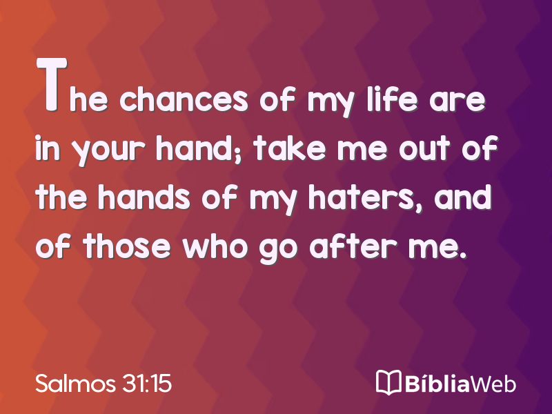 Salmos 31:15 em imagem para compartilhar