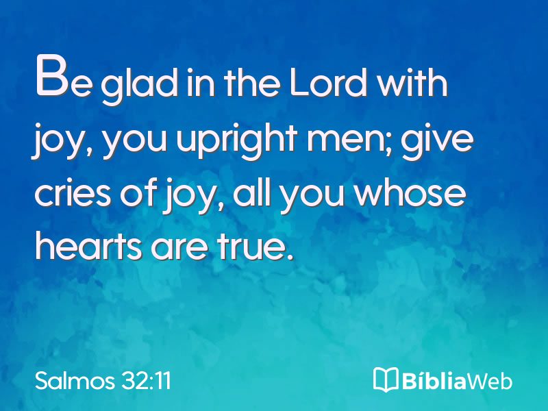 Salmos 32:11 em imagem para compartilhar