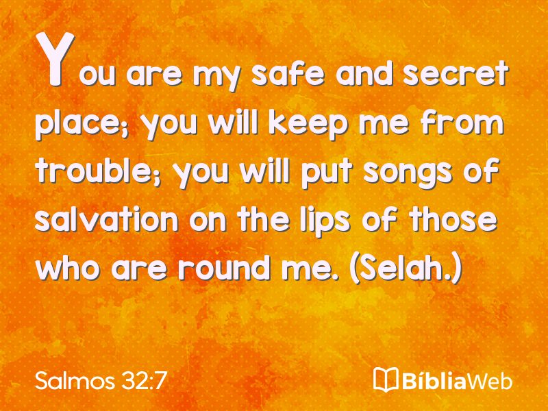 Salmos 32:7 em imagem para compartilhar
