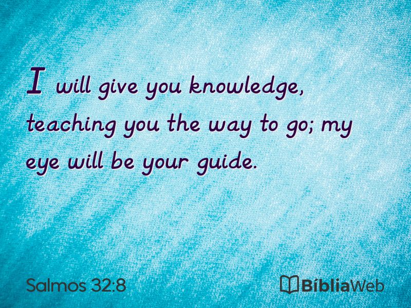 Salmos 32:8 em imagem para compartilhar