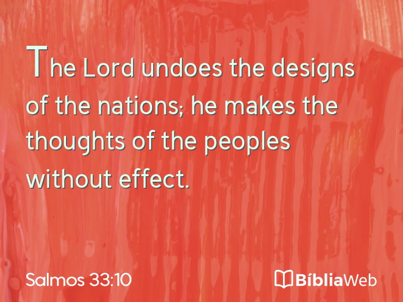 Salmos 33:10 em imagem para compartilhar