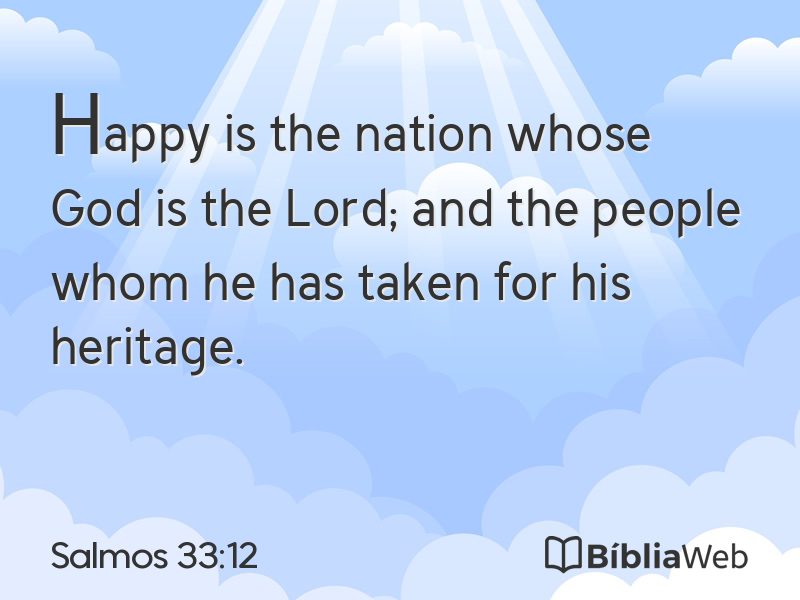 Salmos 33:12 em imagem para compartilhar