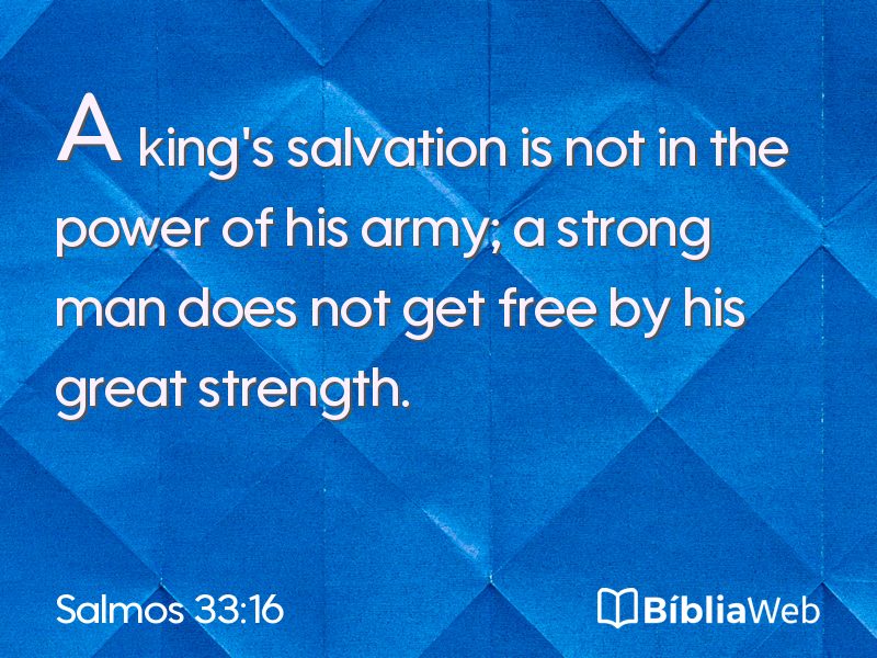 Salmos 33:16 em imagem para compartilhar
