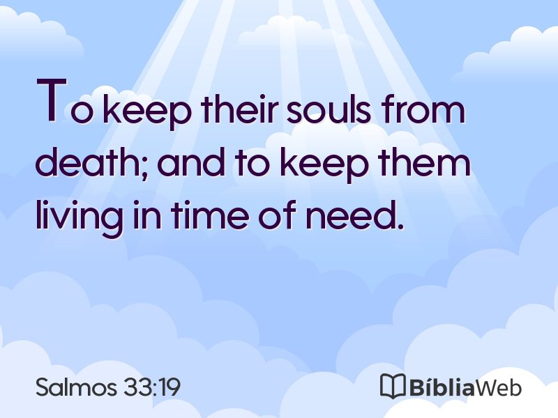 Salmos 33:19 em imagem para compartilhar