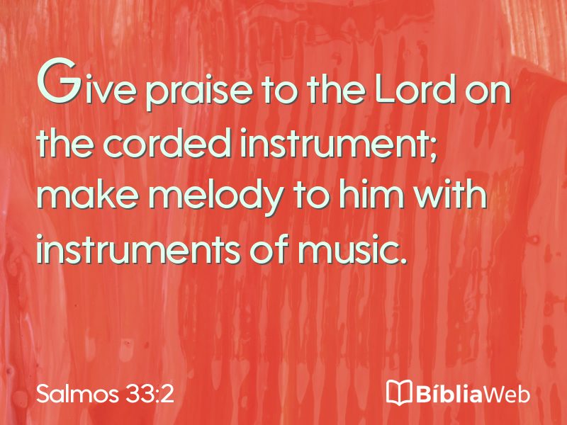Salmos 33:2 em imagem para compartilhar