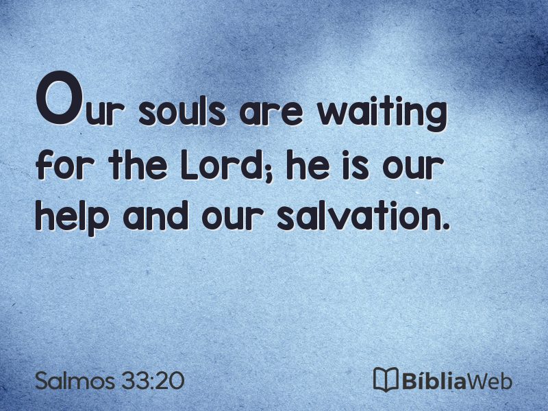 Salmos 33:20 em imagem para compartilhar