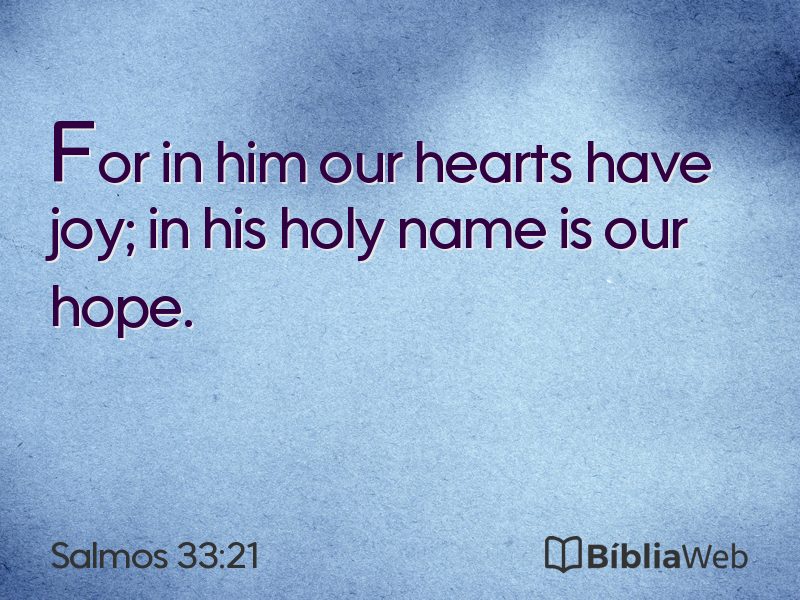 Salmos 33:21 em imagem para compartilhar