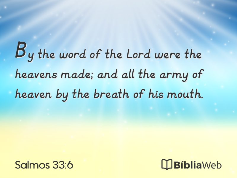 Salmos 33:6 em imagem para compartilhar