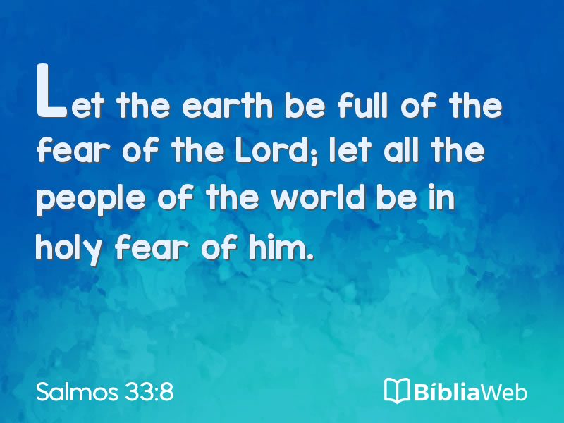 Salmos 33:8 em imagem para compartilhar