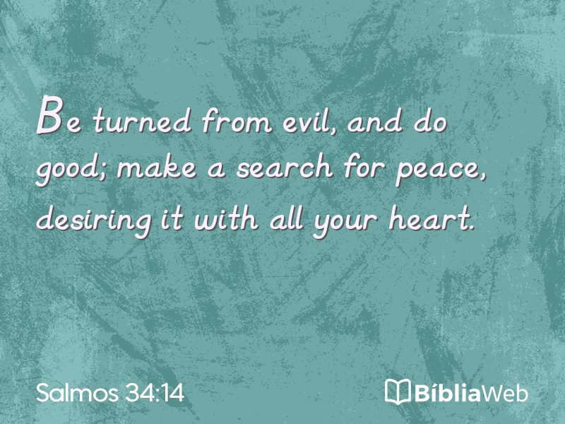 Salmos 34:14 em imagem para compartilhar