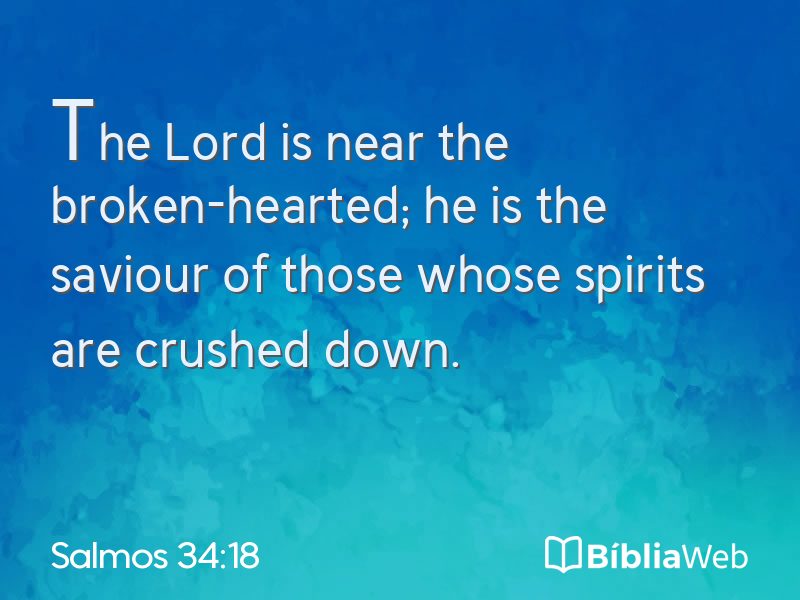 Salmos 34:18 em imagem para compartilhar