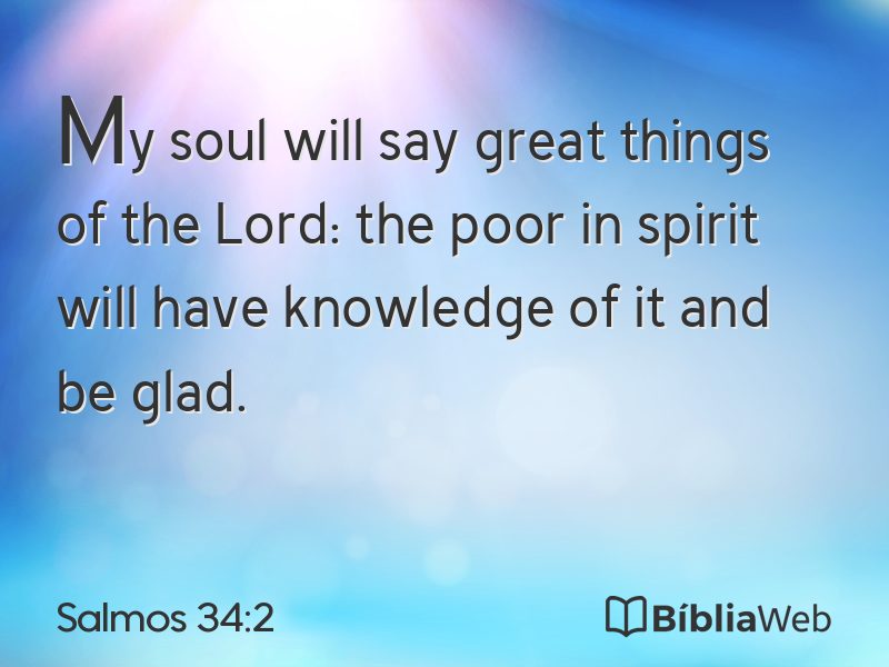Salmos 34:2 em imagem para compartilhar
