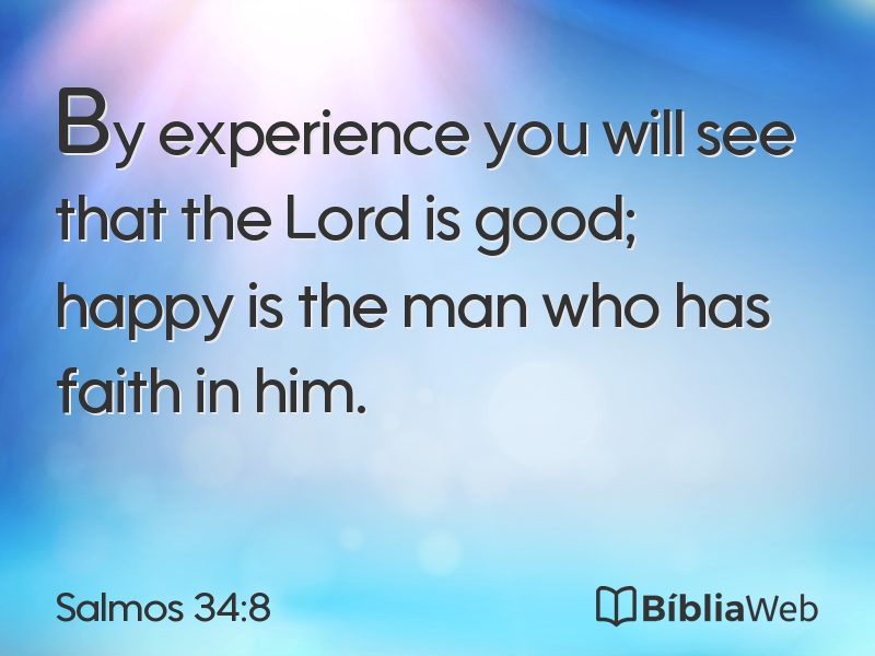 Salmos 34:8 em imagem para compartilhar