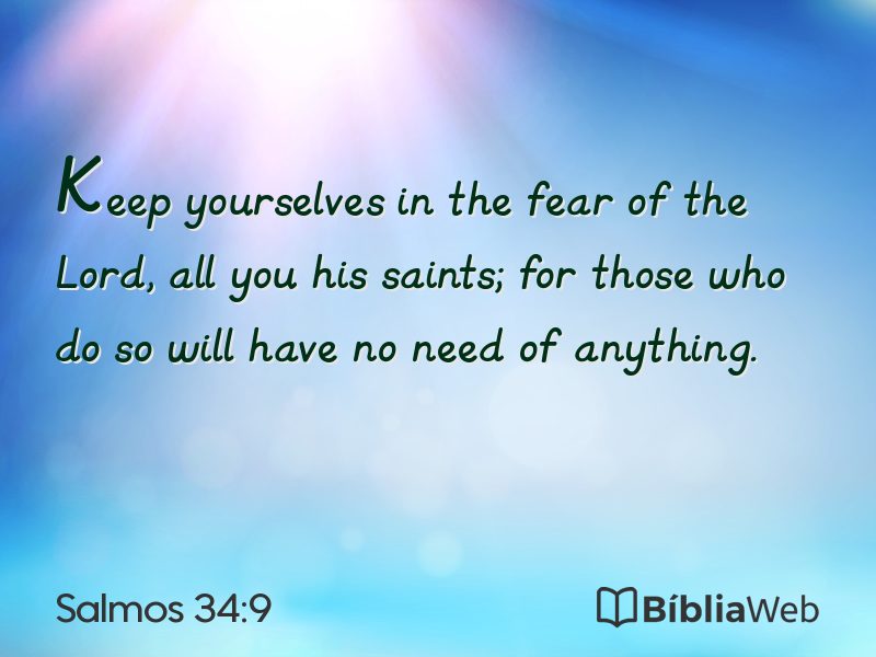 Salmos 34:9 em imagem para compartilhar