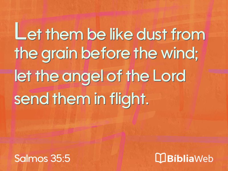 Salmos 35:5 em imagem para compartilhar