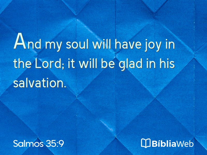 Salmos 35:9 em imagem para compartilhar