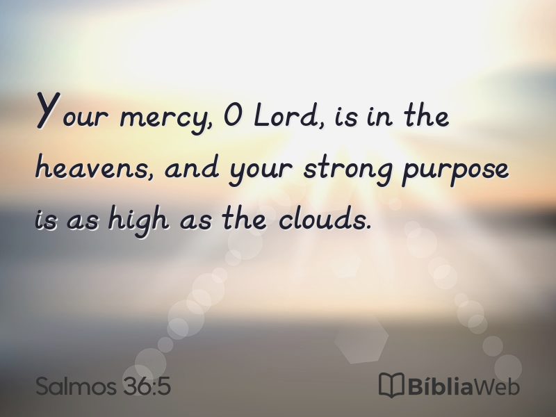 Salmos 36:5 em imagem para compartilhar