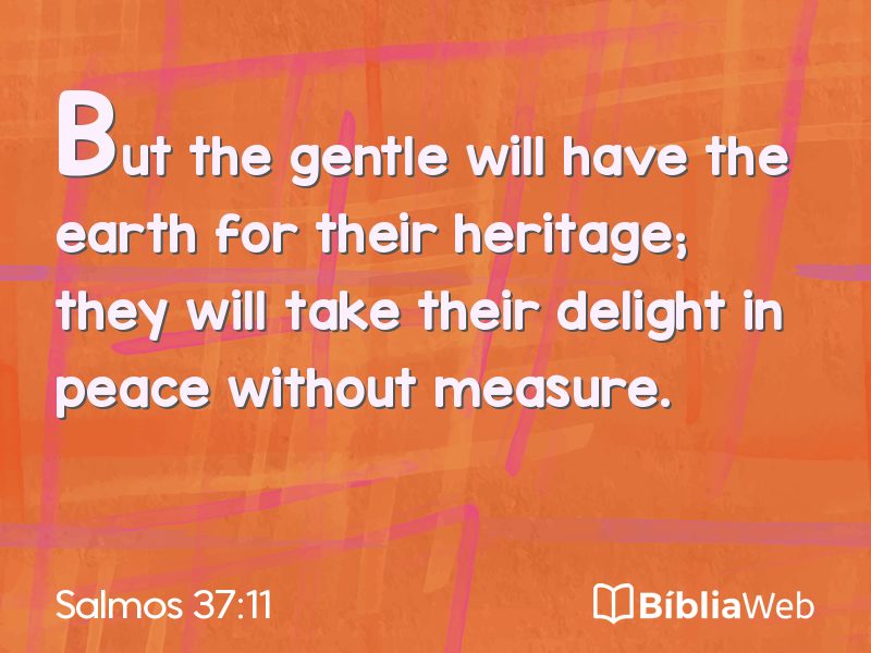 Salmos 37:11 em imagem para compartilhar