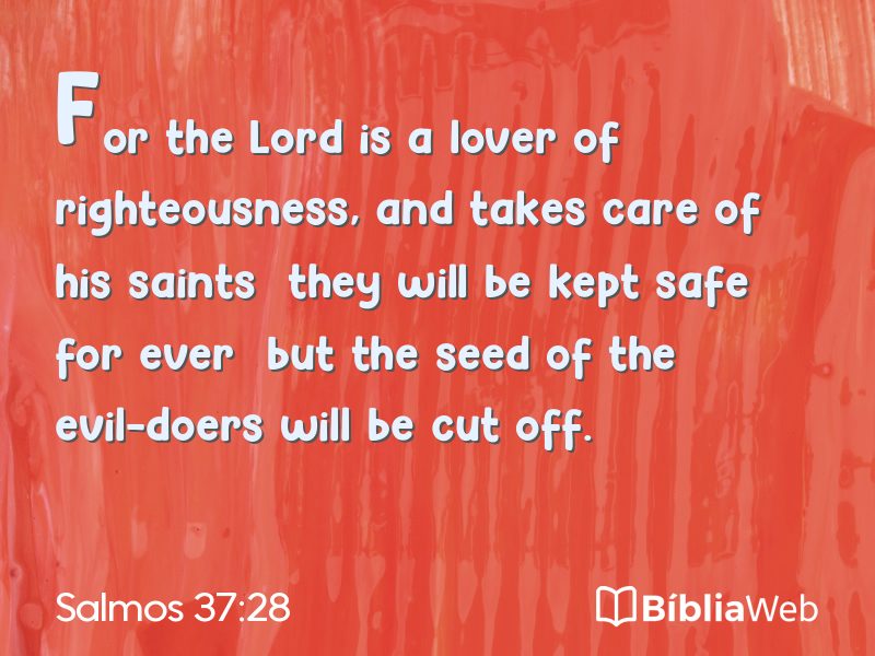 Salmos 37:28 em imagem para compartilhar