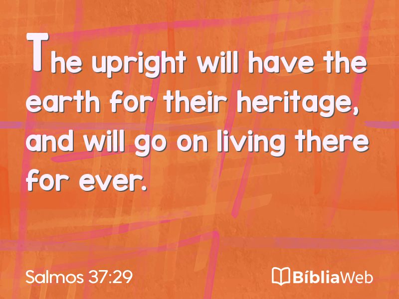 Salmos 37:29 em imagem para compartilhar