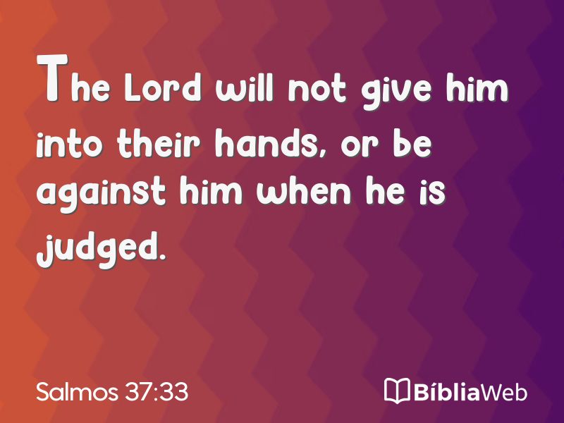 Salmos 37:33 em imagem para compartilhar