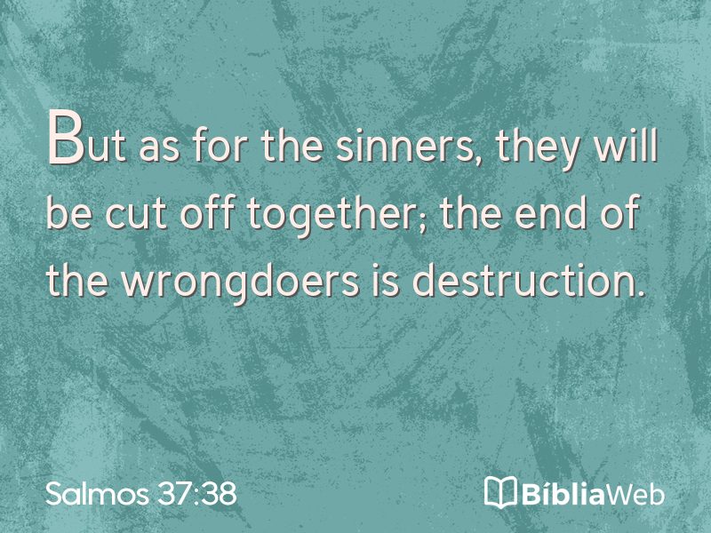 Salmos 37:38 em imagem para compartilhar