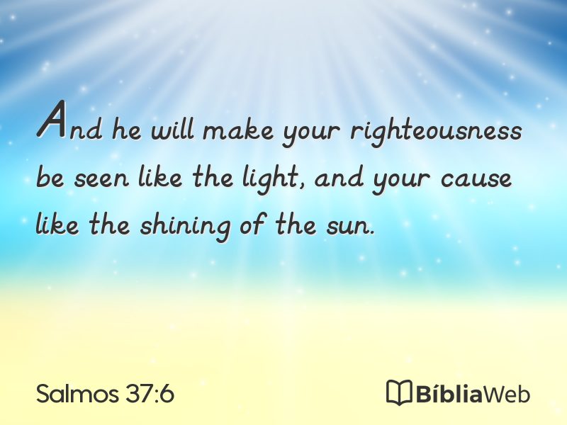 Salmos 37:6 em imagem para compartilhar