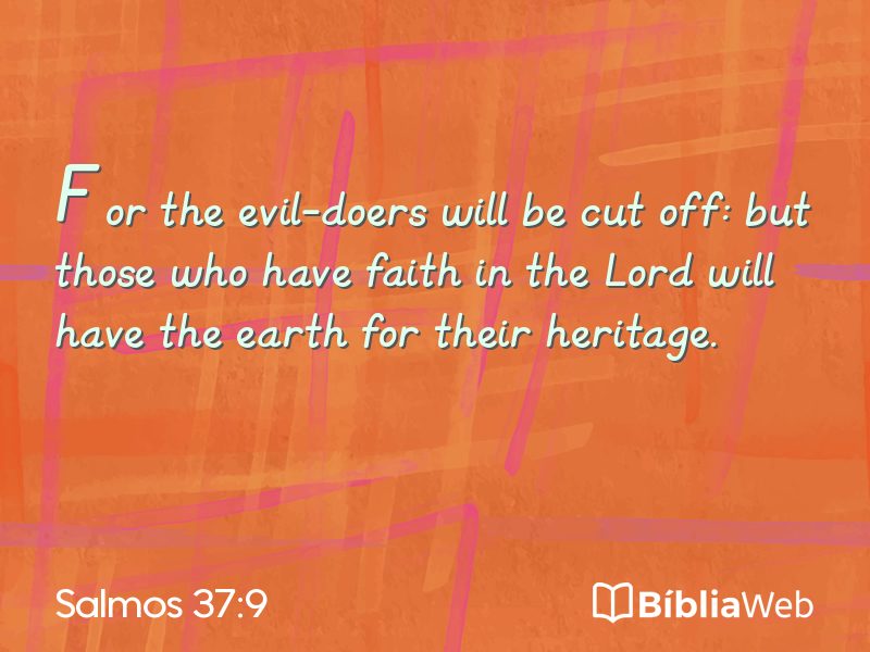Salmos 37:9 em imagem para compartilhar