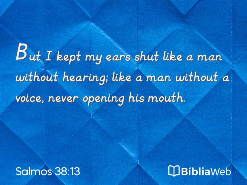 Salmos 38:13 em imagem para compartilhar